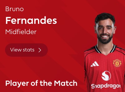  传射建功，B费当选曼联vs水晶宫全场最佳球员 新闻