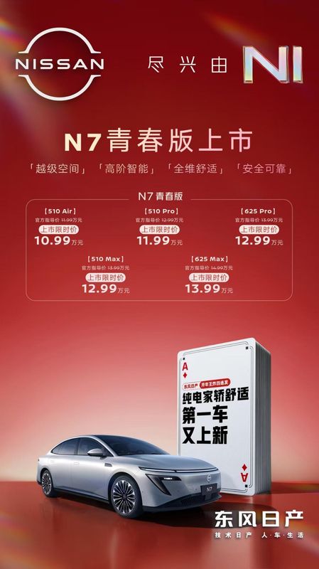  限时价10.99万元起 东风日产N7青春版正式上市_0227223455 新闻 限时价10.99万元起 东风日产N7青春版正式上市_0227223455 新闻