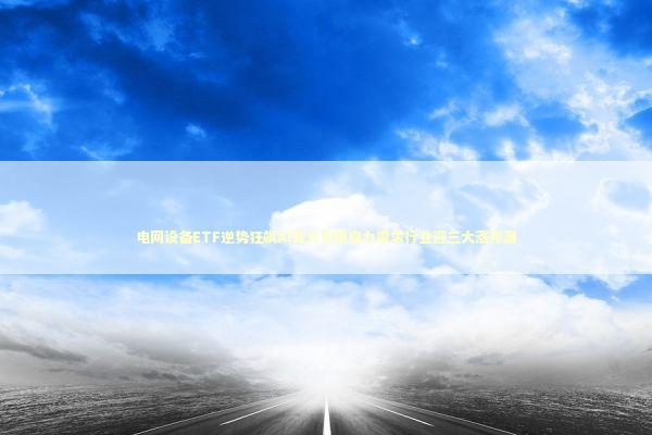 电网设备ETF逆势狂飙AI算力引爆电力需求行业迎三大涨停潮 新闻