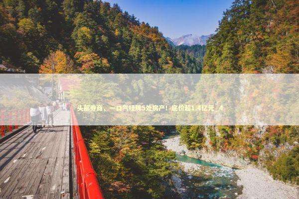 头部券商，一口气挂牌5处房产！底价超1.4亿元_4