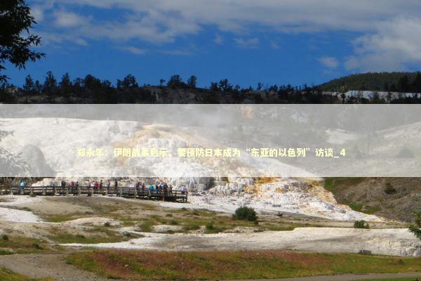 郑永年：伊朗战事启示，要预防日本成为“东亚的以色列”访谈_4 新闻