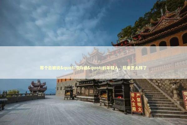 那个总被说"没内涵"的年轻人,后来怎么样了 那个总被说"没内涵"的年轻人,后来怎么样了 情感心理